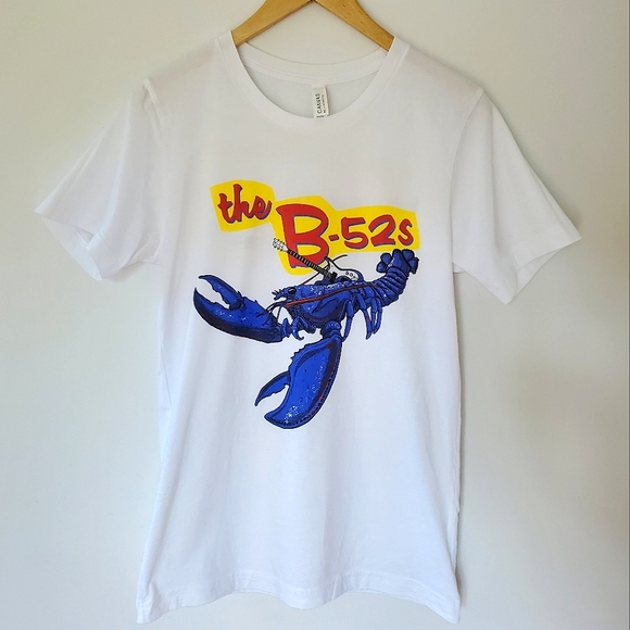The B-52s Blue Lobster White T-shirt ๐ฆ (Small) - Picture 1 of 9